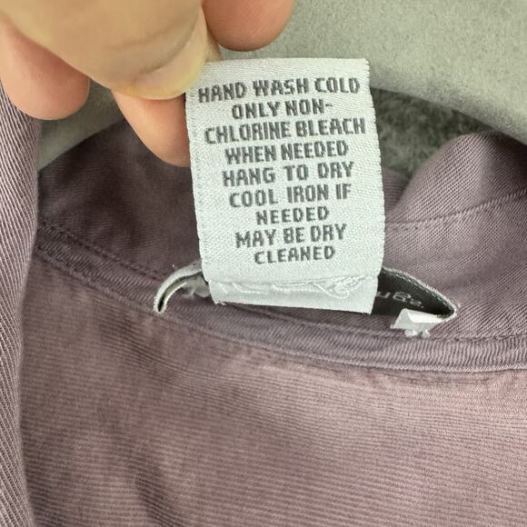 Soft Surroundings Top XL Lavender Button Up Corduroy Embroidered Western Angel - Picture 15 of 15